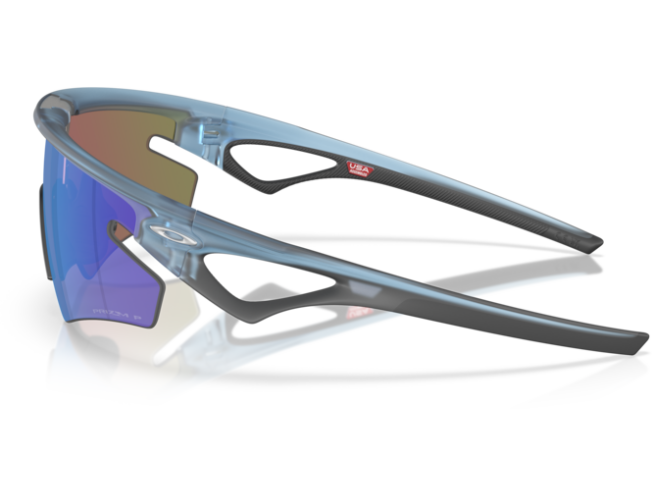 Päikeseprillid OAKLEY Sphaera Slash Matte Transparent Stonewash Prizm Sapphire Polarized